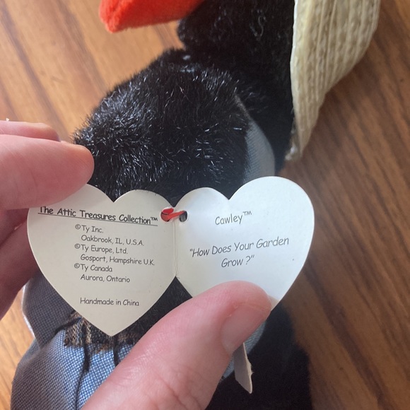Crawly the Crow Ty beanie baby vintage rare Nwt - Picture 6 of 9